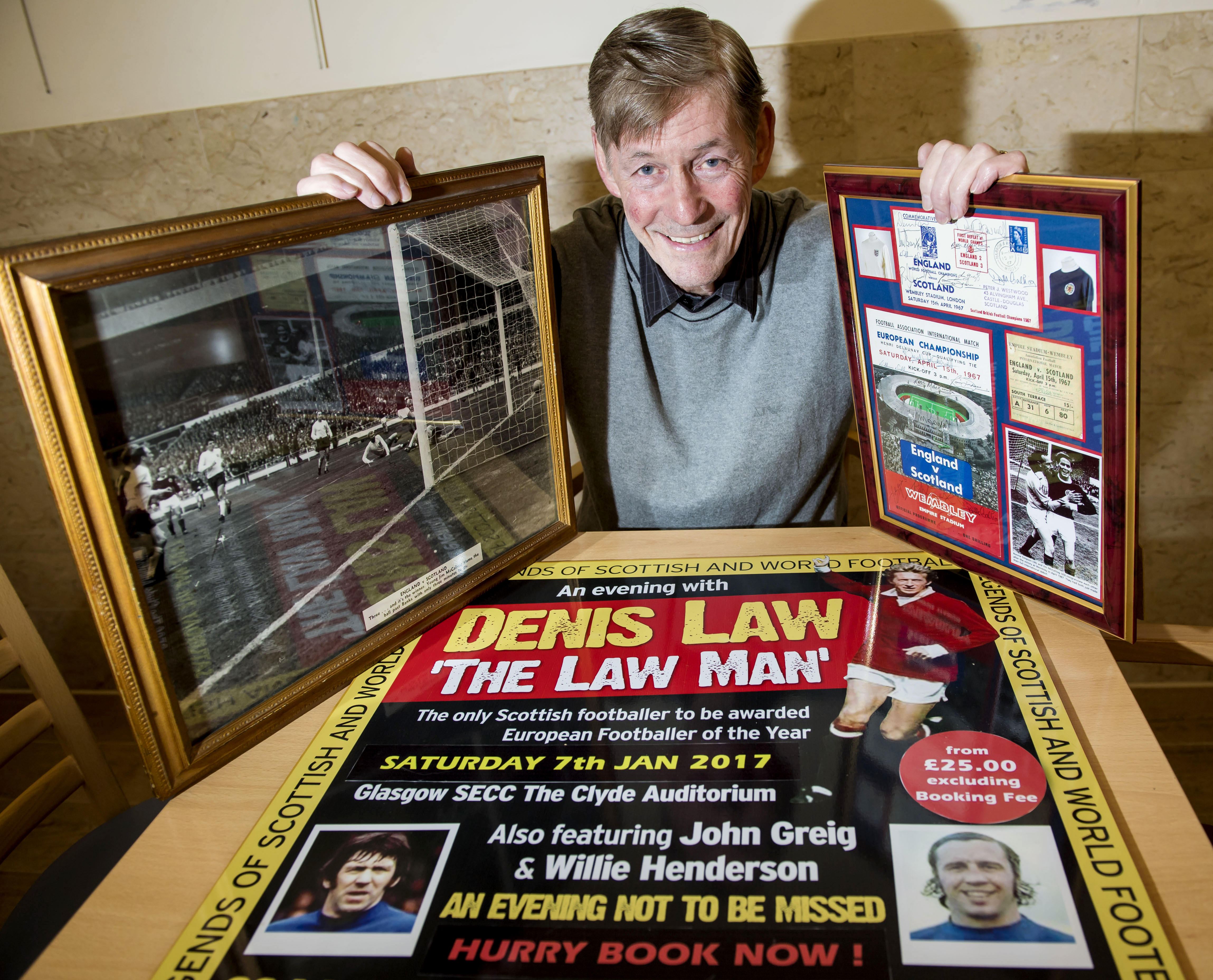 26/10/16 ROYAL CONCERT HALL - GLASGOW Jim McCalliog promoting the second Legends of Football event